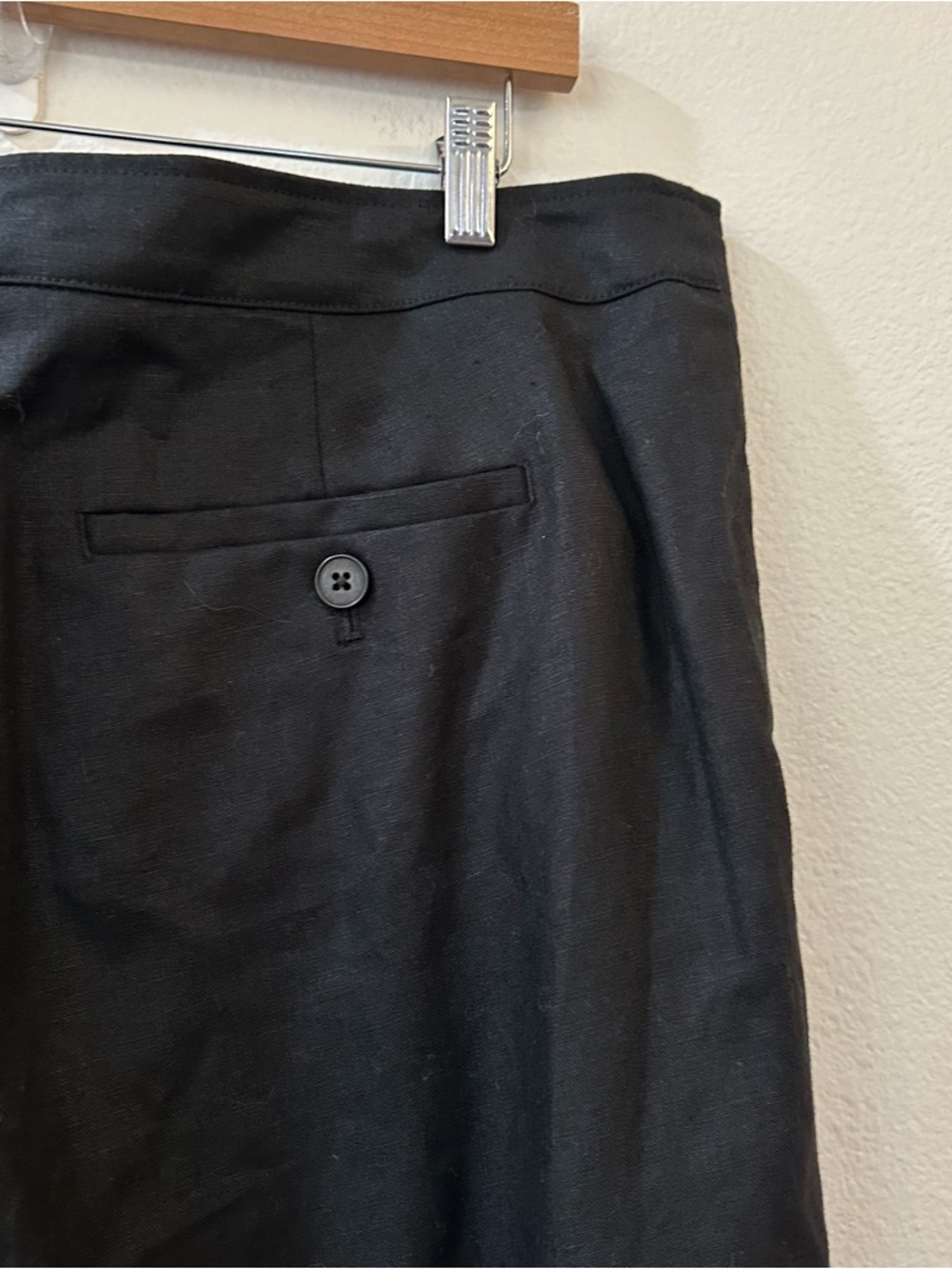 Banana Republic Women's High Rise Pleated Linen Pants Size 18 Black NWT - Picture 9 of 15